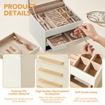 Topika Jewellery Box for Women with 12 Grid Drawer, Dust-Proof Organizer