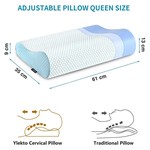 Topika - Memory Foam Pillows Cervical Neck Support for Spine Alignment