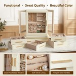 Topika 360 Rotating Jewellery Box, 5-Layer Makeup Organiser for Vanity
