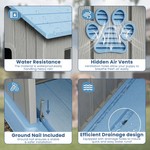 Topika Dog House Outdoor Waterproof Large Kennel with Raised Floor