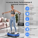 Topika Vibration Plate Vibrating Gym Machine With Bluetooth Speaker&2 Bands