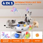 Topika Interactive Cat Toy, 3 in 1 Automatic Kitten Toy