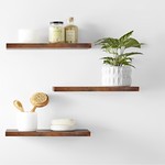 Topika Wood Wall Shelves Floating for Decor & Storage, 3pcs Wall Shelveing