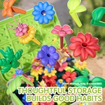 Topika Flower Garden Building Blocks 117pcs Pretend Play Set, STEM Toy