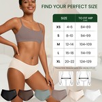 Lekkon Women Midi Panties Classic Microfiber Silky Underwear 3/6 Pack Brief