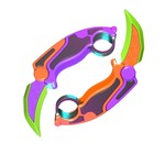 Topika 3D Printing Gravity Knife Plastic Toy Fidget Claw Knife Pack of 2