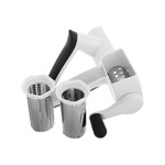 Topika - Rotary Cheese Grater With Handle, Manual Cheese Grinder, 3 Drums