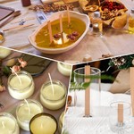 Topika - 130pcs Candle Wicks Kit with 100 Cotton & 30 Wood Wicks