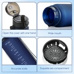 UZSPACE 1L Tritan Plastic Water Bottle Leakproof Sports Bottle BPA Free