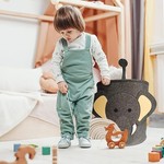 Topika Toy Storage Organizer with Play Mat Large Capacity Bin,Cute Elephant