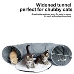 Topika 2-in-1 Cat Tunnel Bed with Hanging Ball Interactive Cat Toy for Cats