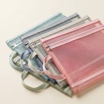 Topika - A4 Storage Zip Bags, 10Pcs Double-Layer Mesh Zipper Pouches