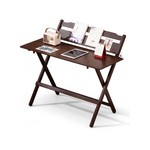 Topika - Bamboo Wooden Folding Table, Portable Desk For Home And Study