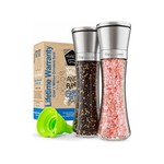 Topika Salt And Pepper Grinder Set, Seasoning Bottle Glass for Cooking 2pcs