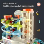 Topika Kids Car Adventure & Parking Building Game Set, Track Car Toy