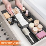 Topika - 25 Piece Drawer Organiser Trays, Clear Black Storage Bins