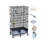 Topika Large Bird Cage With Wheels and Slide-Out Trays, 116CM Tall