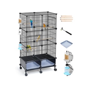 Topika Large Bird Cage With Wheels and Slide-Out Trays, 116CM Tall