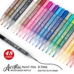 ZEYAR - 12/24/48 Water-based Acrylic Paint Marker Pen, 0.7mm Extra Fine Tip