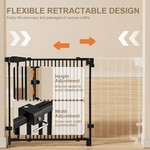 Topika Baby Gate for Stairs, 75-110cm Adjustable Safety Gate