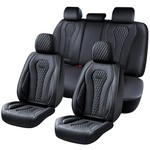 TopikaAuto 2/5 Seats Leather Car Seat Covers Full Set, Front Set, Universal