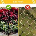 Topika Metal Garden Fence Panels - Rustproof, Durable - 10pc