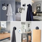 Bathroom Hardware Set, Towel Bar, Rings, Hooks, Paper Holder - 9 piece