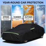 TopikaAuto 10-Layer Car Cover Waterproof All Weather SUV Hatchback Sedan