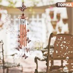 Topika - Outdoor Wind Chimes, Aluminium Tube, Butterfly Style Garden Decor