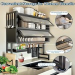 Topika Over The Sink Dish Rack 2 Tier Acrylic cabinet door Dish Storage