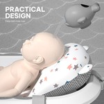 Topika 7pcs Foldable Baby Bathtub, Baby Bath Set with Cushion & Rinse Kit