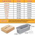 TopikaHome - Microwave Pasta Cooker with Strainer Lid and Cooking Guide
