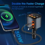 Topika Bluetooth FM Transmitter Bluetooth Car Modulator, 50W Car Charger