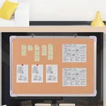 Topika-Aluminium Frame Cork Board 50x70cm , Wall-Mounted Bulletin Pin Board