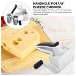 Topika - Rotary Cheese Grater With Handle, Manual Cheese Grinder, 3 Drums