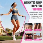 Topika - Weighted Jump Ropes,1pc with Pink or Black Color Options