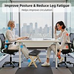 Topika - Foot Rest Under Desk, Ergonomic Wooden Office Foot Stool