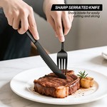 Topika Kitchen Cutlery Set 30pcs Knives and Fork Set with Steak Knife