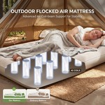 Topika - Flocked Air Bed For Camping, Outdoor Air Mattress & Electric Pump