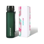 UZSPACE 1L Tritan Plastic Water Bottle Leakproof Sports Bottle BPA Free