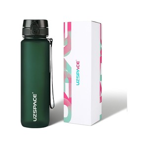 UZSPACE 1L Tritan Plastic Water Bottle Leakproof Sports Bottle BPA Free