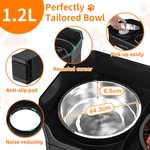 Topikapets - Adjustable Elevated Dog Bowls with Lick Plate & 2x 1.2L Bowls