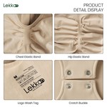 Lekkon Seamless V-Neck Shaping Bodysuit for Women Tummy-Waist-Hip Sculpting