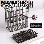 Topika - Chest Freezer Baskets, Foldable Organiser Bins with Handles