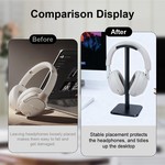 Topika - 23.5CM Headphone Stand Rack, Metal Supporting Bar, Anti-Slip Base