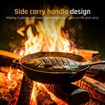 Topika Cast Iron Frying Pan 30CM, Helper Handle, Need Pre Seasoned Skillet