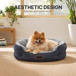 Topika Round Plush Pet Bed, Washable & Non-Slip Dog Bed, Cat Bed