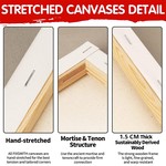 VSelect - Stretched Canvas Boards for Painting, Multiple Size, 100% Cotton