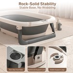Topika Foldable Baby Bathtub, Portable Bath Kit with Net, Bucket & Scoop