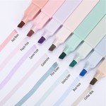 ZEYAR - 8 Spring Colour Highlighter Set, Single Chisel Tip, Precise Note